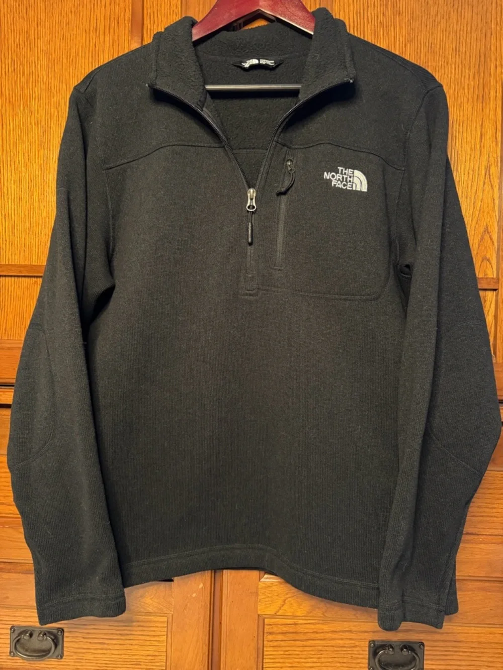 The North Face Gordon Lyons Black Fleece Pullover 1/4 Zip Sweater Knit Outdoor